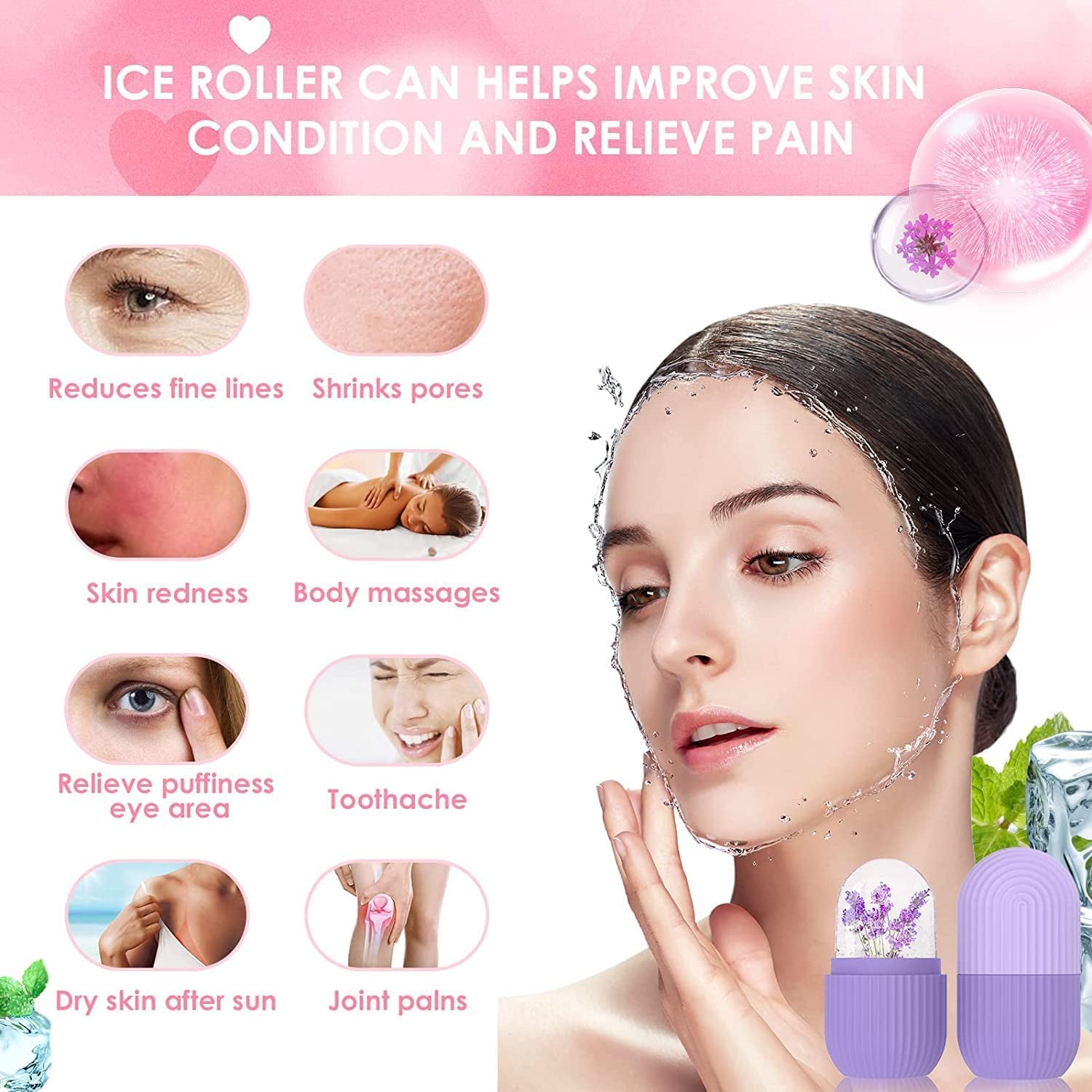 Silicone Ice Roller Facial Massage for Cryotherapy