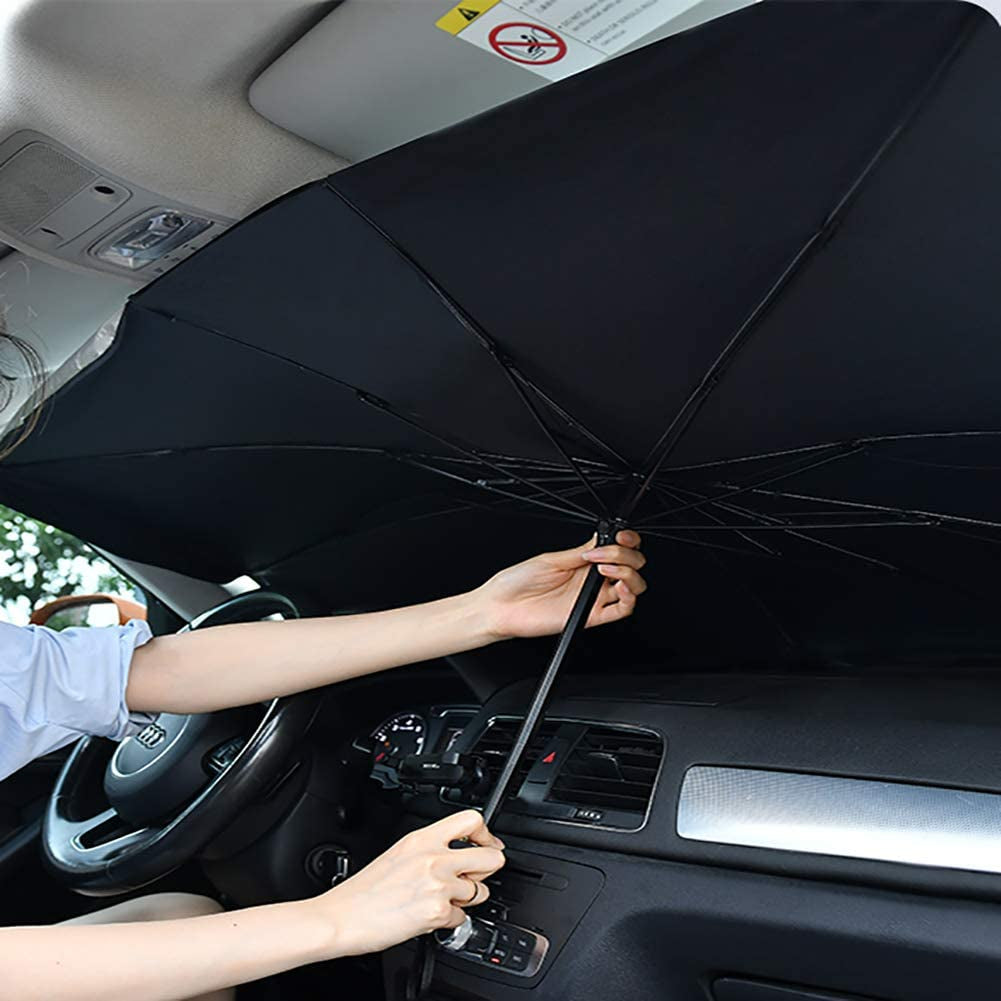 Car Umbrella Sun Shade Cover for Windshield UV Reflecting Foldable Front Car Sunshade Umbrella