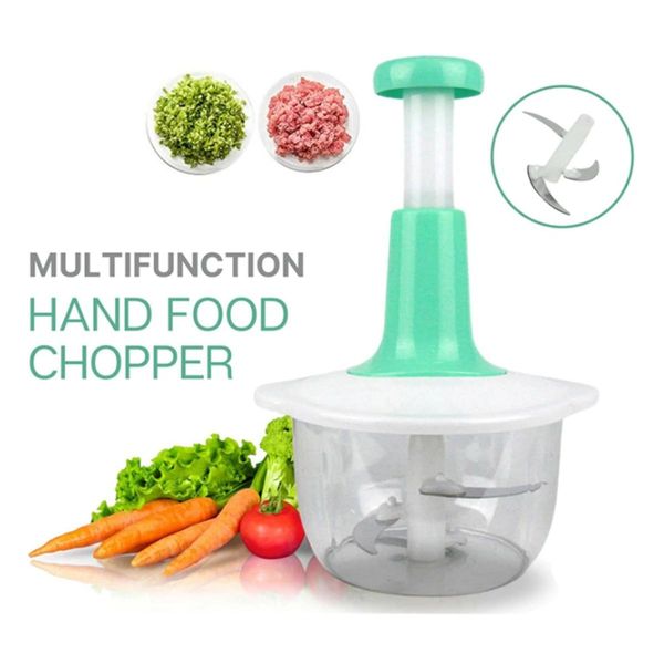 Chopper Mini Cup Food Processor – Quick Press Operation, 3-Blade System, Thickened Transparent Bowl for Efficient Chopping of Fruits, Vegetables, Nuts, and Herbs